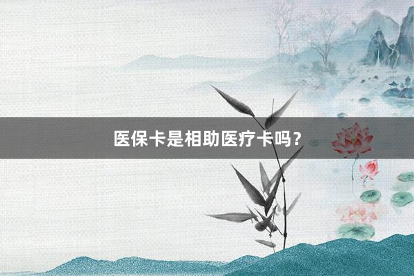 医保卡是相助医疗卡吗？